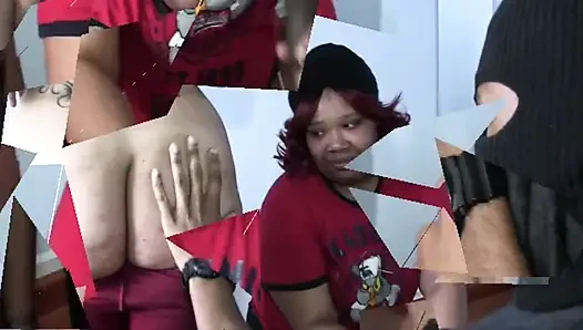2 pelacur ghetto vs kontol besar pria kulit hitam