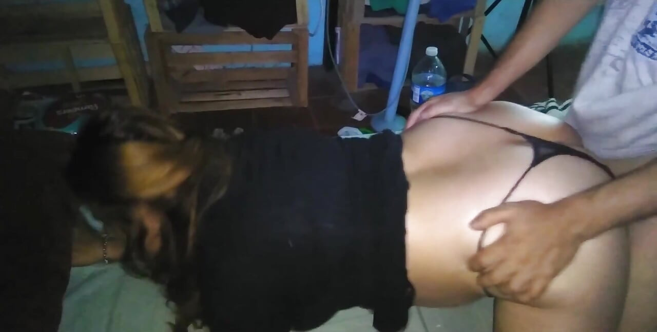 I Fuck Her Doggystyle in a Thong and Black Dress with Her Beautiful Bun