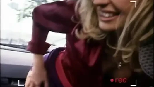 Beautiful blonde ass fucking in dogging position...cum in mouth