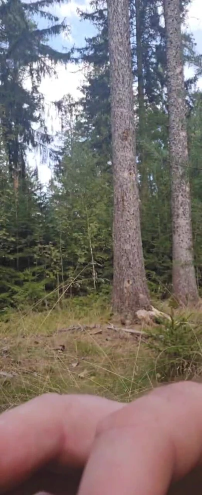 Dirk Renner cums in the forest