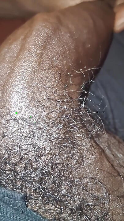 Stroking Big Black Uncut Dick Through Underwear
