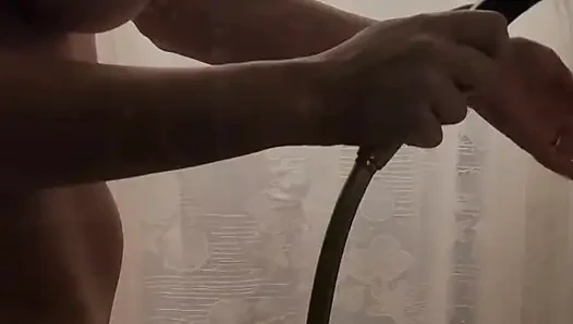 Check out this steamy shower scene with hot naked Simon