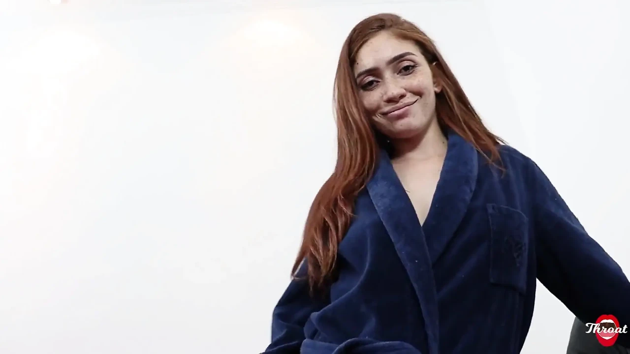 A Blowjob and Footjob of a Perfect Natural Redhead Girl