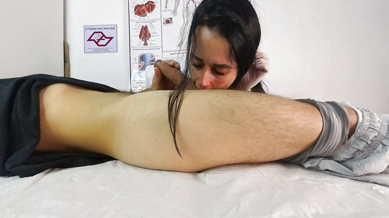 A Nurse Caught Him Jerking off-and Gave Him a Titty-job Until He Came in Her Mouth