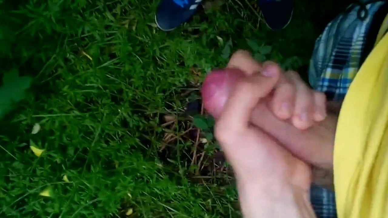 Wanking outside