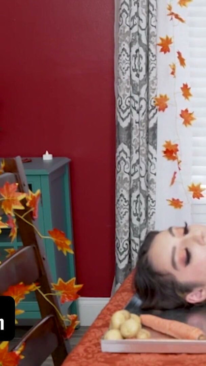 No Nut November Is Driving Step Dad Mad & He Decides To Stuff His Step Daughter For Thanksgiving | Clip 1