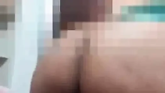 Very hot chubby black woman playing with her body