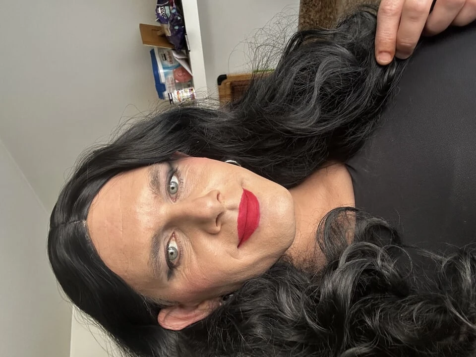 The hottest Huge Titty Shemale blows her thick load And licks it up