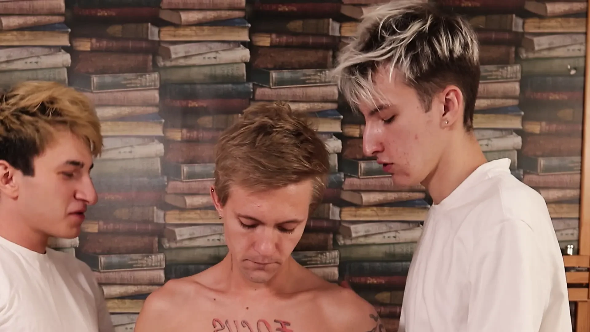 Daddy Shoots His Stepsons with Big Cocks Fucking