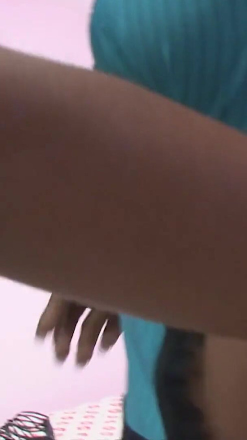 Skinny black lesbians during ebony lesbian sex with a Dildo and fingering | Clip 1