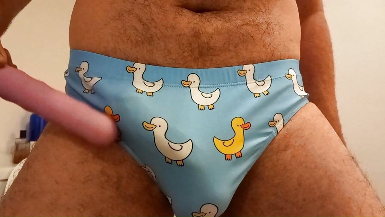 Speedo cum. Rubbing, vibrating, masturbating small penis bulge in speedo, swim trunks, brief. Please humiliate in the comments.