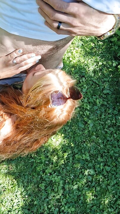 Amature hot  milf cucked and fucked by bwc outdoors creampied while the neighbors watch.