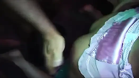 Mature Babes Deepthroating Cocks in Neon Club Orgy