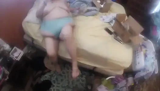 BBW plays with her pussy and does hot sloppy cock sucking!