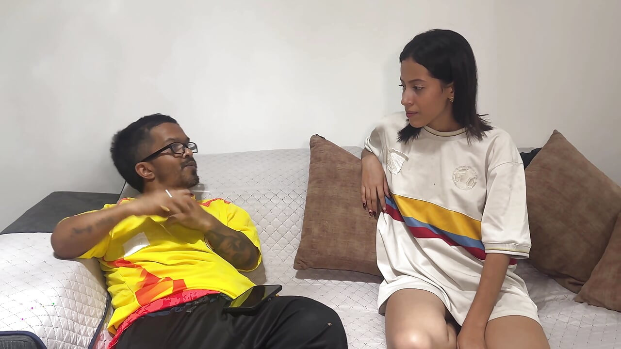 My Best Friend Crying While I Fucked His Wife Hard After Losing the Bet on the Colombia - Portugal Match