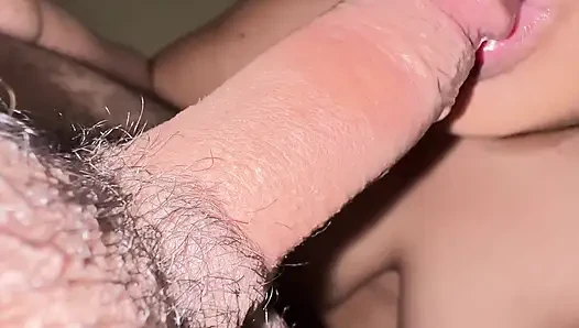 Azgın kız arkadaşla romantik tutkulu oral seks