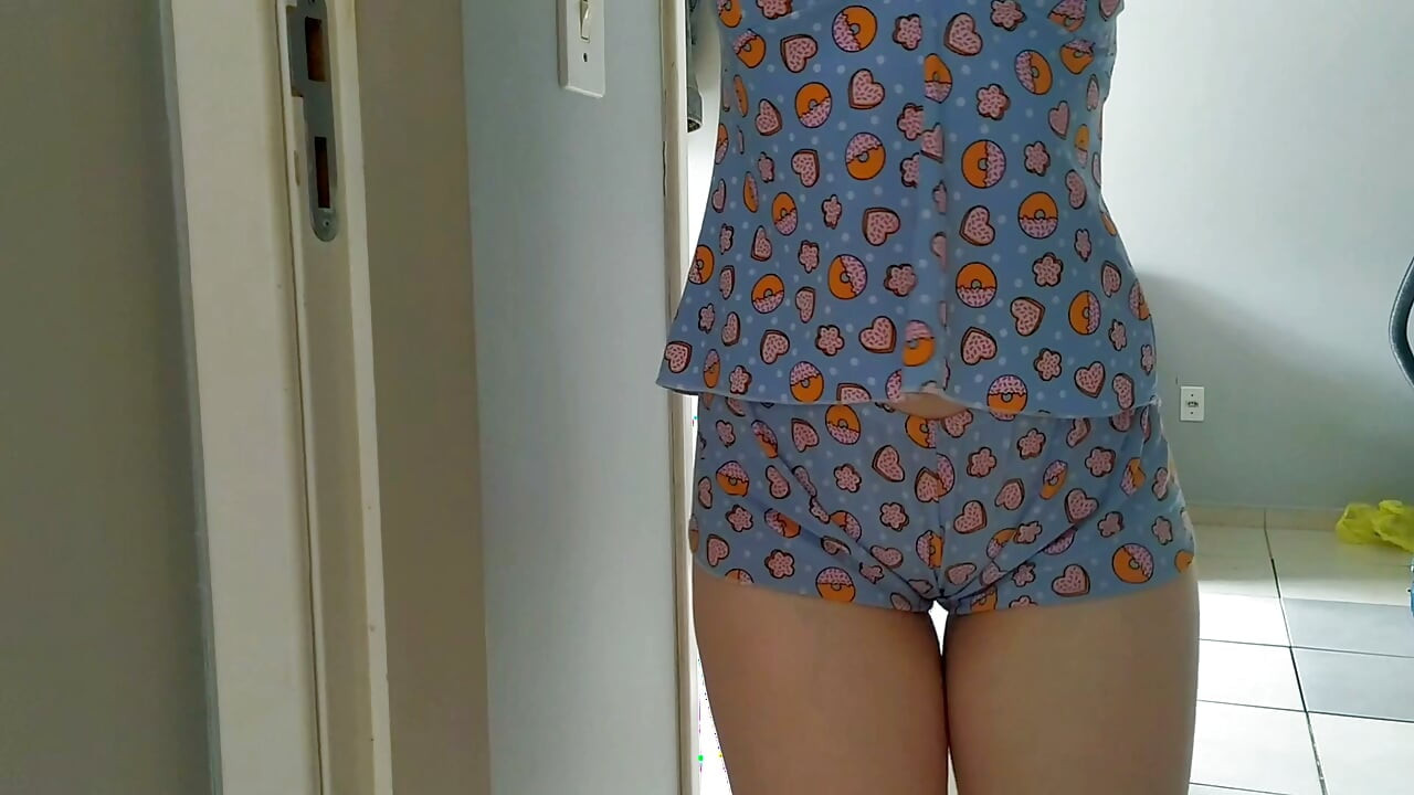 just your cute and shy student fairy bliss wearing cute pyjamas, masturbating and moaning