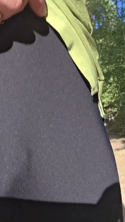Public lycra bulge outdoor | Clip 1