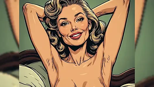 Vintage - cewek seksi lagi muasin memeknya pakai vintage art