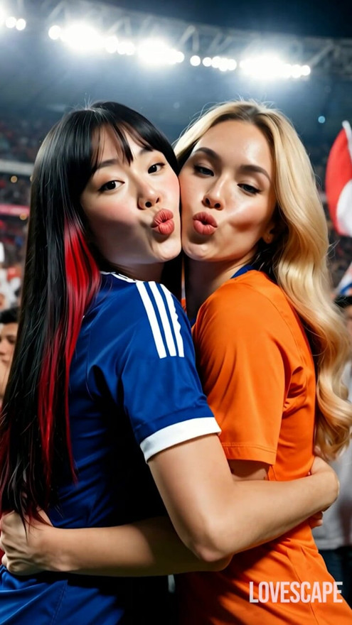 Japan Vs Netherlands Girl On Girl Sex After WC Tie (AI)