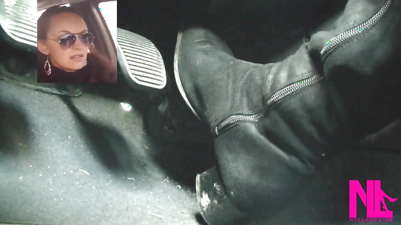 Driving Fast in Black Suede Knee High Boots