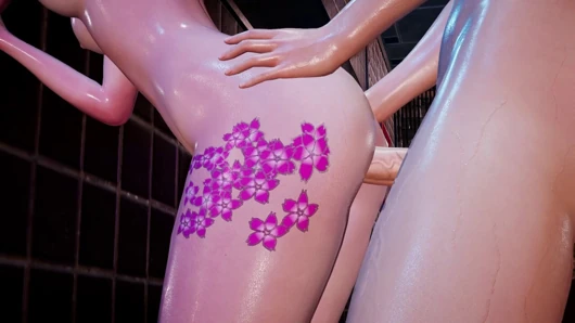 Mikazuki Blonde 3D Animation - Legs-Up POV Missionary, Cowgirl on Chair, Anal Doggystyle Creampie