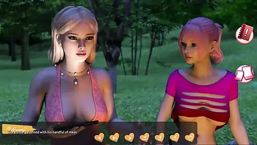 Ateşlilere yardım ediyorum #4 - Johanne bir ağaca bağlı olarak uyandı ve... Ona sakso çekiyor... Belle ve Stacy birbirleriyle oynamış.