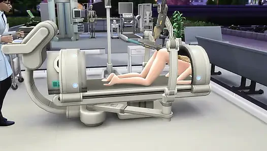Doctor can't resist beautiful patient. The Sims