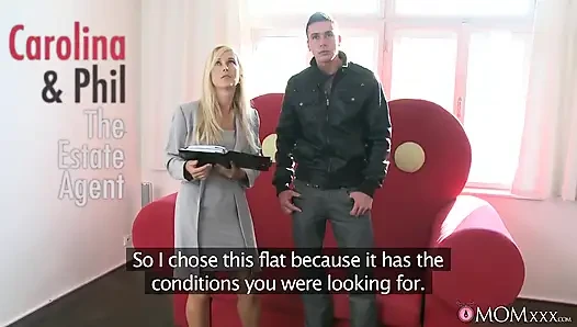 Mom.xxx - ein überzeugender hengst bekommt die blonde immobilienmaklerin carolina Ilsa, um schwanz zu verehren