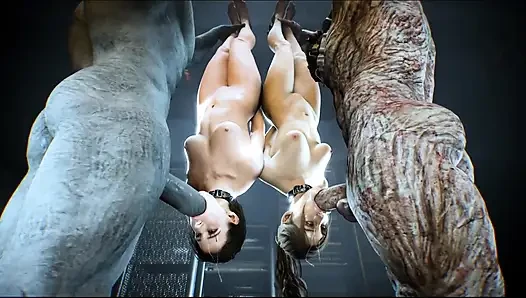 Jill & claire - code nemesis im gangbang