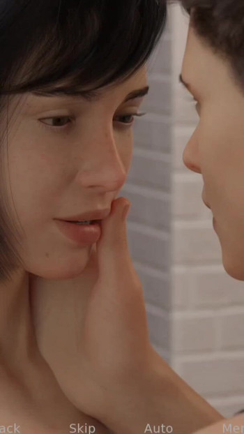 Emotional moment from "Sweet conversation with step sister"