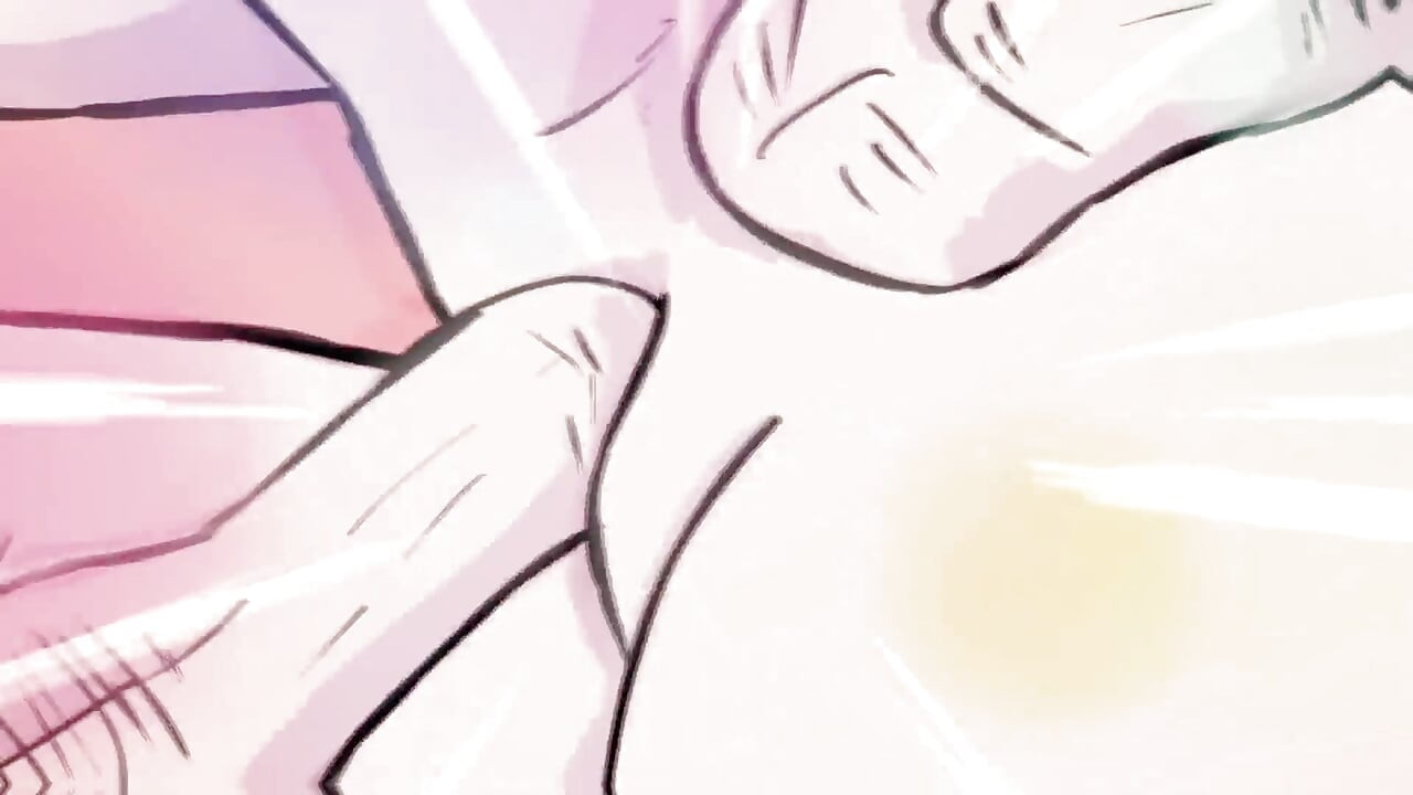 Hetero-typ nimmt anime-futanari-schwanz tief in den hals und isst ihren arsch