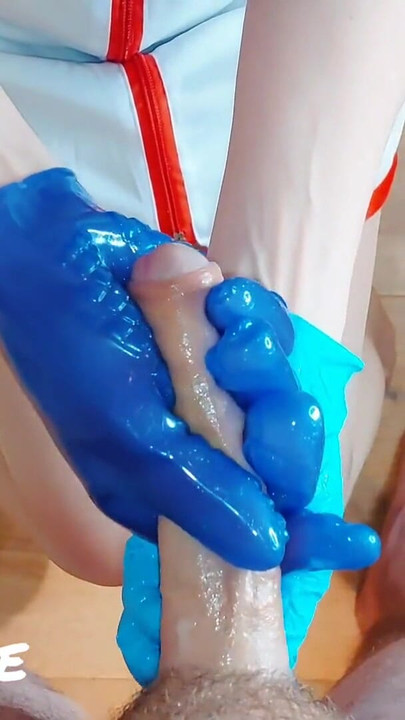 Must-share moment from "CFNM Nurse Part 2: Purple Masturbation Glove (Milking-time)"