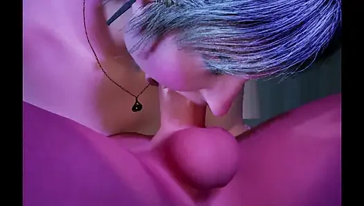 Genç fabrika işçisi ve altmış yaşında, göğüslü ve azgın