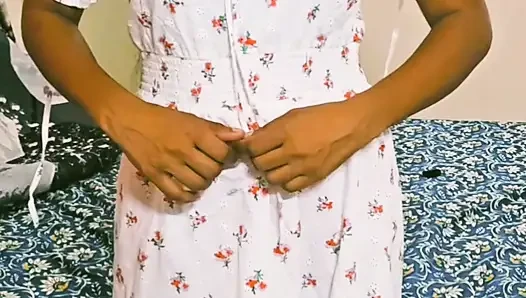 Pt 5 Izha Kerala Mallu hot wife, strip showing boobs and nipples