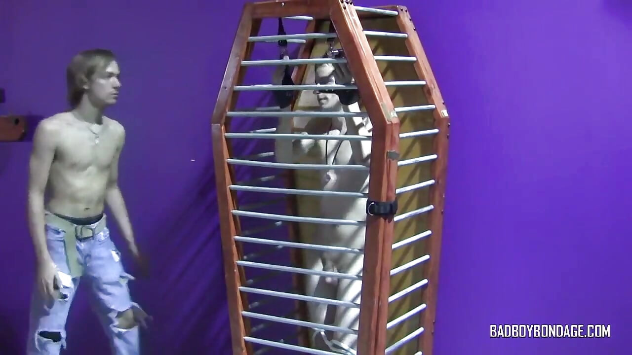 Caged Twink Boy Cum Denial