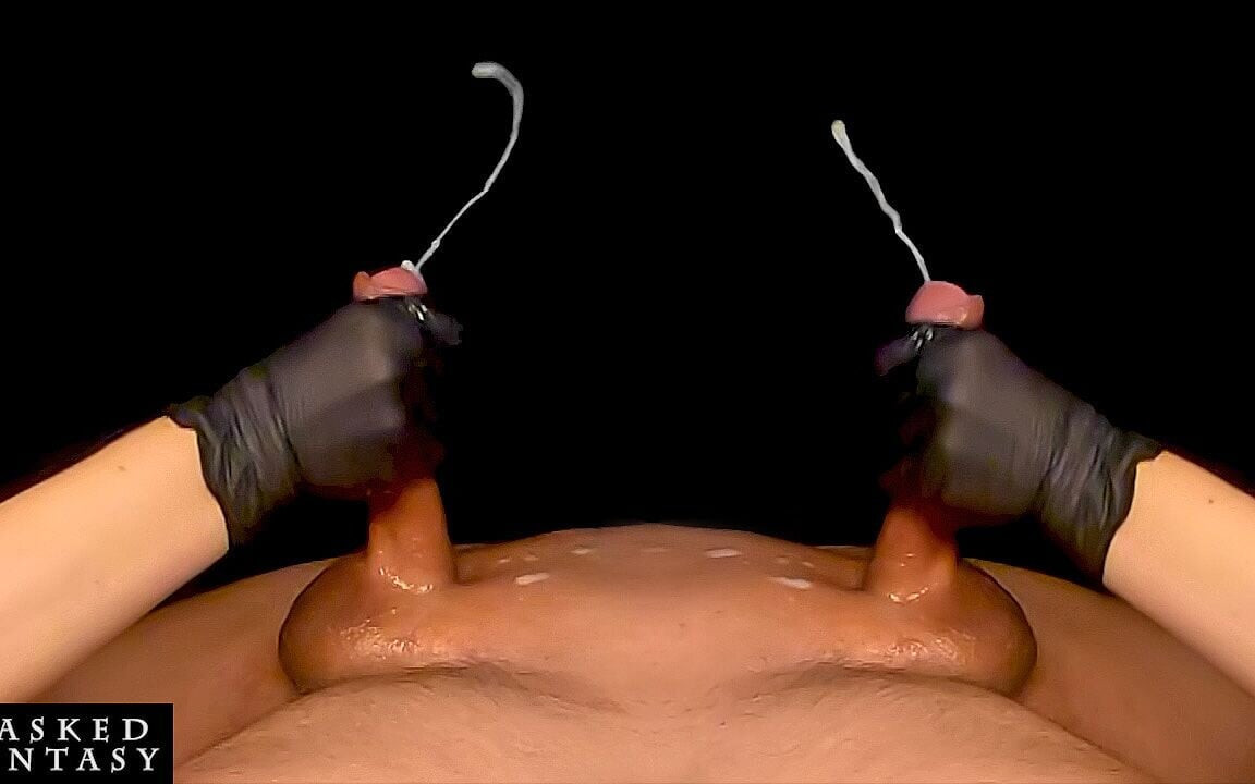 Edged a Cock Long and Sensual to Cum in Super Slow Motion to a Big Load