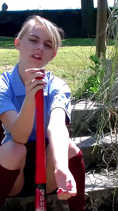 Hockey Stick Jerk off Featuring Chloe Toy