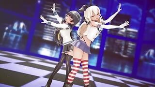 Mmd r-18 - anime - chicas sexy bailando - clip 291