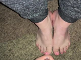 कम पर पैर और पैर की उंगलियों संकलन (cumpilation) गुलाबी पैर की उंगलियों