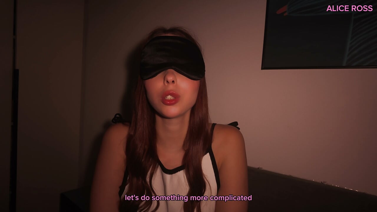 Blindfolded Step Sis Lets Stepbro Finish the Game Inside Her