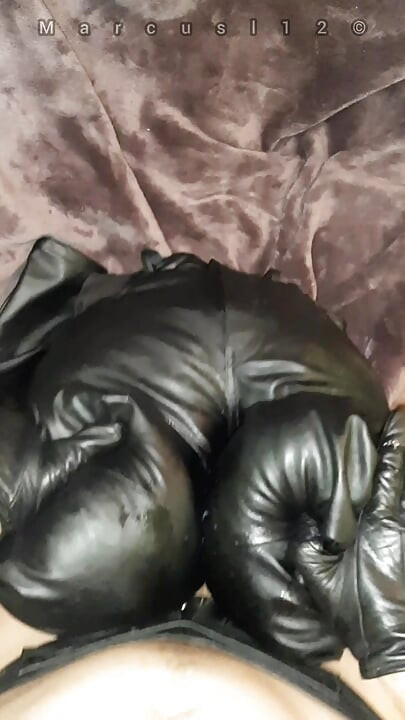 Leather Ass Toy Filled Soo Deep