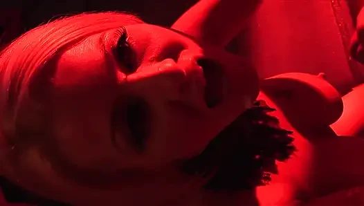Lovely babe with big boobs fucks wild before facial cumshot
