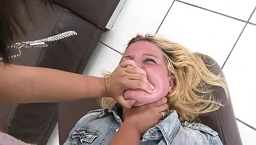 Hands stepmother -By domina Laura Blade and her slave Gina - Full HD 1080p, pt1