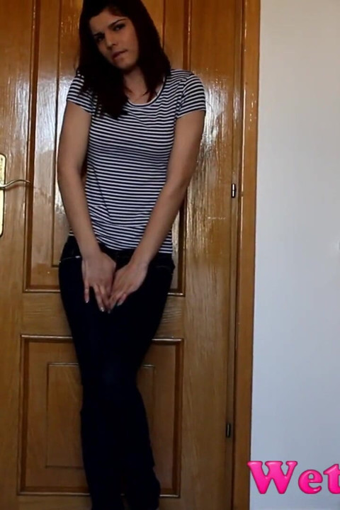 Wetting Her Jeans in the Kitchen
