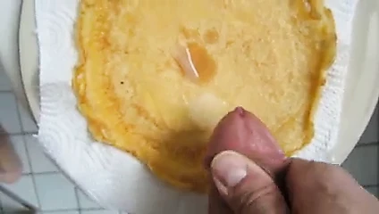 Nachtisch Pfannkuchen mit Schuss pancake with cumshot