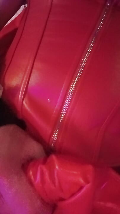 Panty boy trying ted leather and latex
