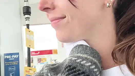 Trying Not to Cum Too Loud While I Pump My Gas