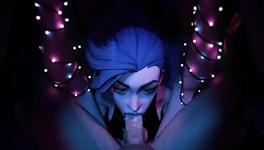 Creamy Facefuck with Blue Haired Girl!