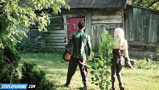 Geralt Chloe Amour'ı götten sikiyor ve gia ohmun ağzına boşalıyor - witcher porno cosplay parodi